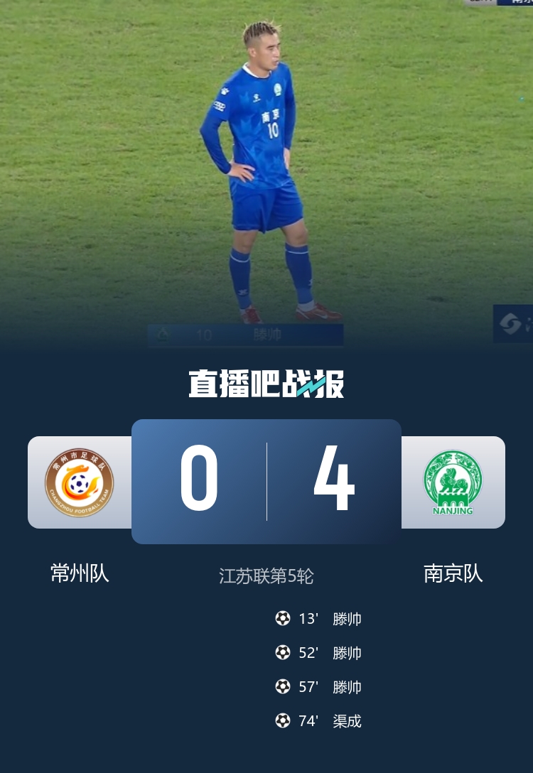 5战全败0进球丢11球！常州0-4送南京登顶，全场36712人观战创纪录